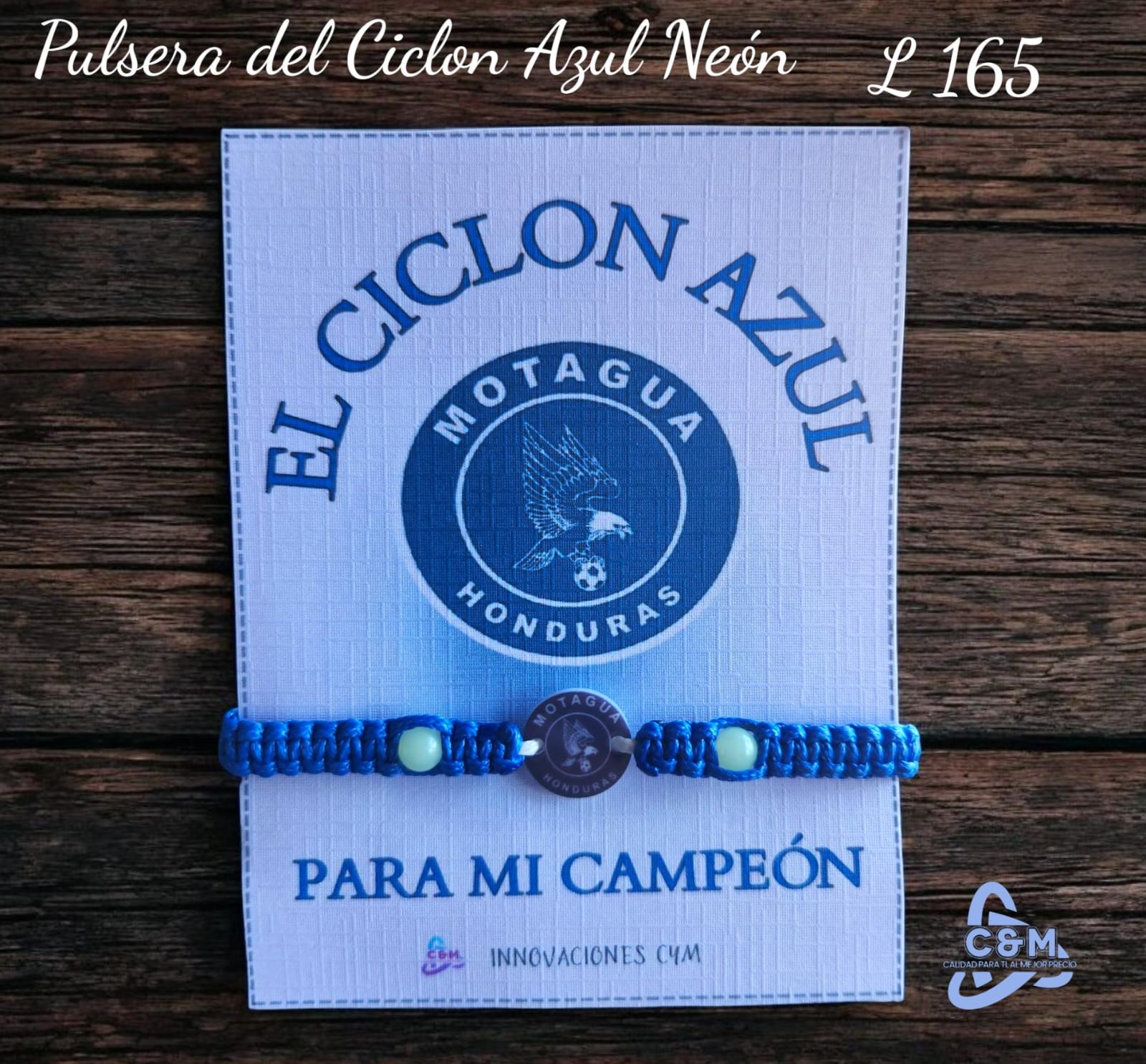 PULSERA CON PERLA NEON CON DIJE DEL MOTAGUA 